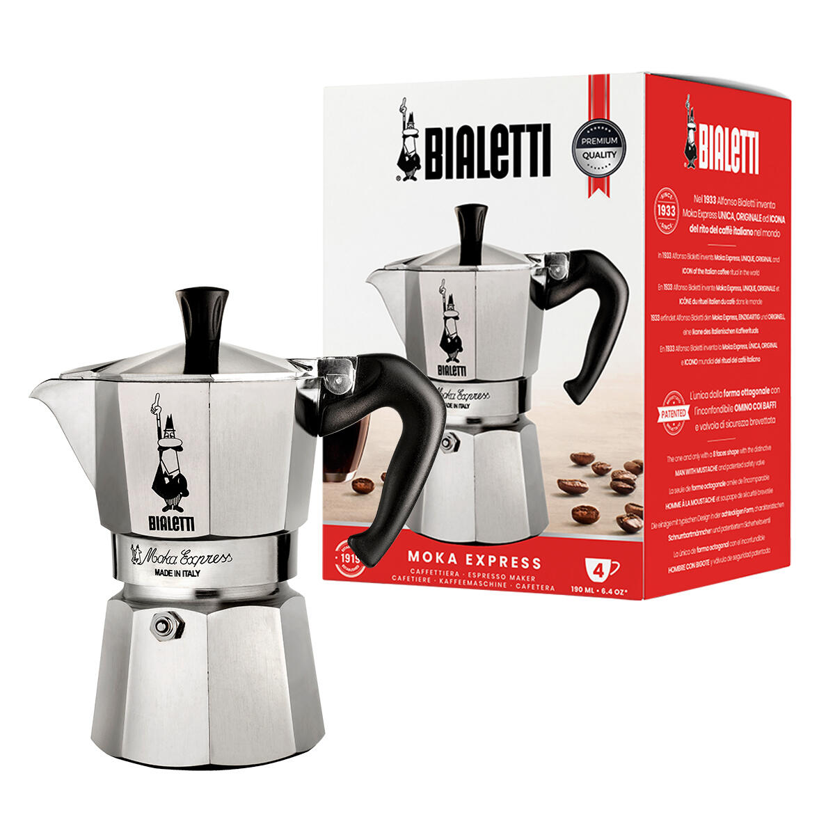 Moka Express espressobrygger - 4 kopper